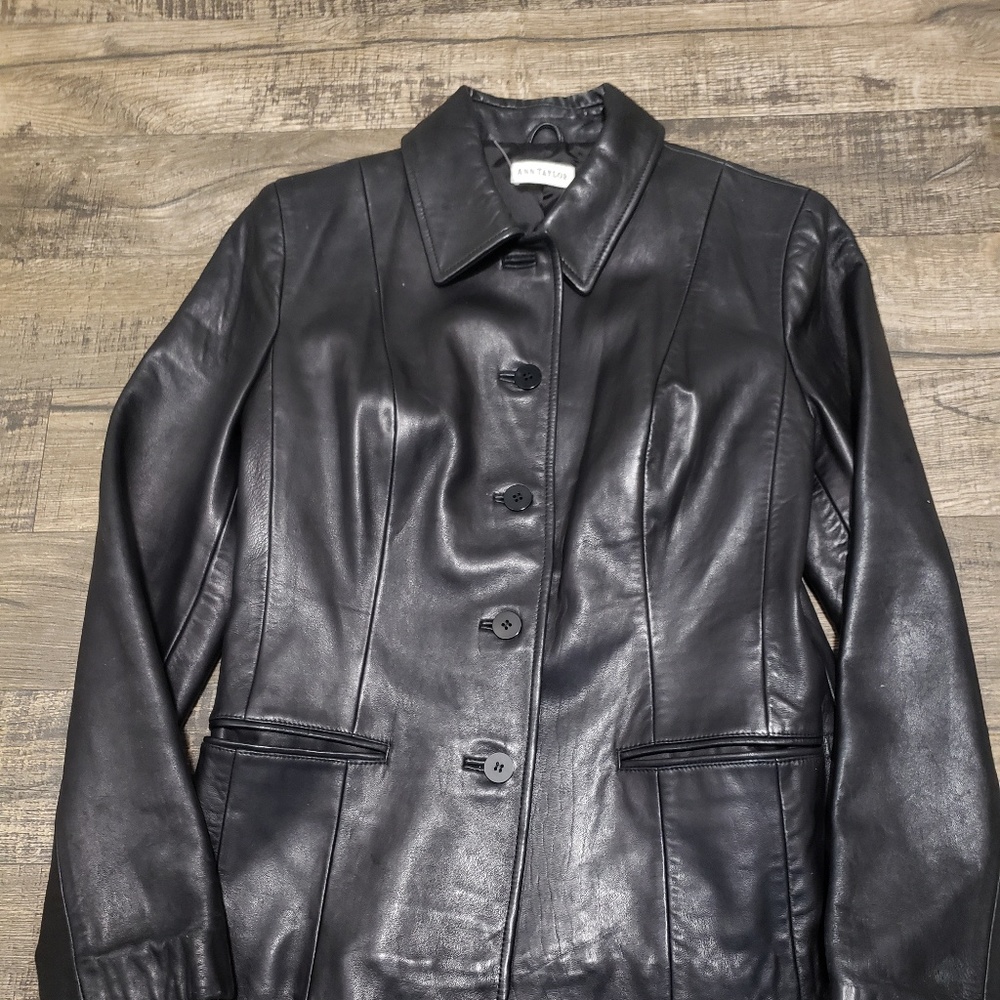 Vintage Ann taylor leather jacket sz s